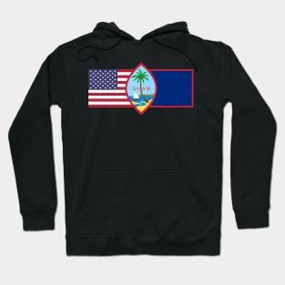 Guam Seal And Flag & American Flag Hoodie